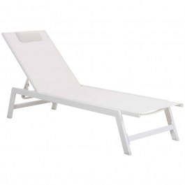 Ξαπλώστρα Με Μαξιλάρι Rabia HM5982.01 191,5x60x89,5cm White WHITE