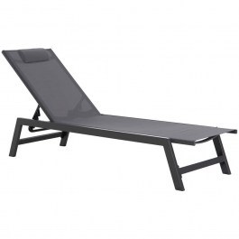 Ξαπλώστρα Με Μαξιλάρι Rabia HM5982.03 191,5x60x89,5cm Anthracite ANTHRACITE