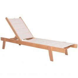 Ξαπλώστρα Milos HM10650.01 204x65x31,5-92,5cm Natural-Ecru NATURAL-ECRU