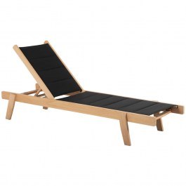 Ξαπλώστρα Milos HM10650.03 204x65x31,5-92,5cm Natural-Black NATURAL-BLACK