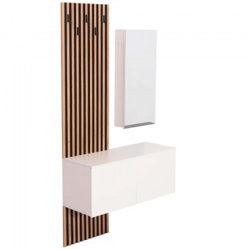 Έπιπλο Εισόδου Με Καθρέπτη Myles HM18080.01 100x37x200cm Sonoma-White