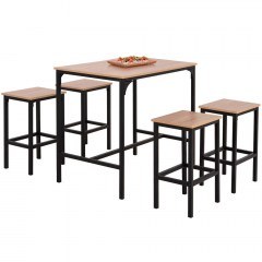 Τραπεζαρία Μπαρ Boxy (Σετ 5Τμχ) HM9882.01 100x60x86cm Sonoma