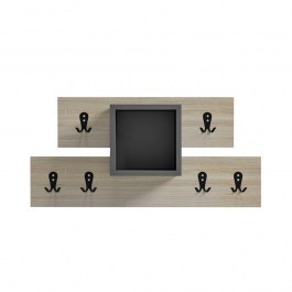 Entrance Coat Rack With Shelf Slot HM18077.02 Sonama-Grey 69x12x32cm SONOMA-GREY