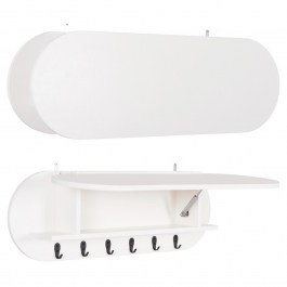Entrance Coat Rack With Closed Shelf Stor HM18078.01 White 84x15.5x28.5cm WHITE