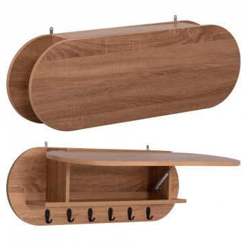 Entrance Coat Rack With Closed Shelf Stor HM18078.02 Sonama 84x15.5x28.5cm