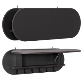Entrance Coat Rack With Closed Shelf Stor HM18078.03 Dark Grey 84x15.5x28.5cm DARK GREY