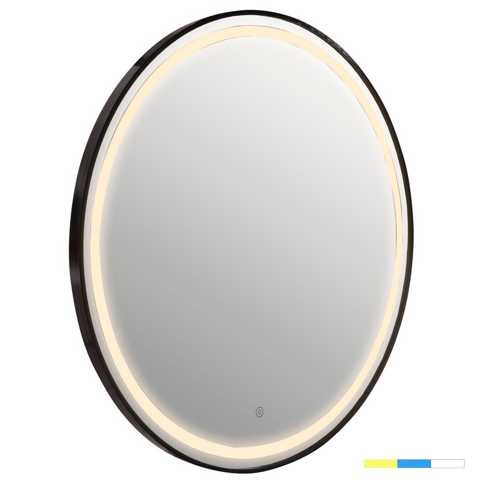 Καθρέπτης Μπάνιου Στρόγγυλος Rounder HM4503.01 Με Φωτισμό Led 80cm Black [BLACK]