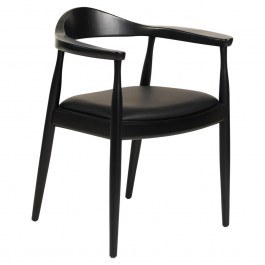 Πολυθρόνα Τραπεζαρίας Ador HM9948.02 62x54x76,5cm Black BLACK