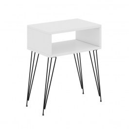 Nightstand Todd HM18184.01 45x30x58cm White-Black WHITE-BLACK