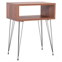 Nightstand Todd HM18184.05 45.5x29.5x58.5cm Walnut-Black WALNUT-BLACK
