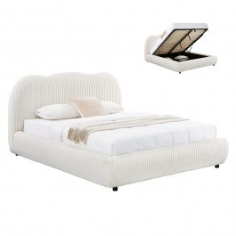 Κρεβάτι Kally HM729.03 Με Αποθηκευτικό Χώρο 188x230x114 Για Στρώμα 160x200cm Beige BEIGE