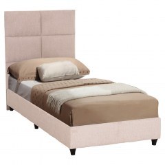 Κρεβάτι Milo HM652.32 90x202x120cm Με Teddy Ύφασμα Για Στρώμα 90x200cm Beige