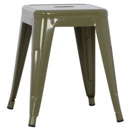Melita Metal Stool HM0096.43 37x37x45cm Dark Olive OLIVE