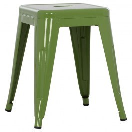 Melita Metal Stool HM0096.53 37x37x45cm Light Olive Green LIGHT GREEN