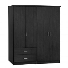 Ντουλάπες HM11351.01 (Σετ 2τμχ) Τετράφυλλη 160x42x181cm Zebrano
