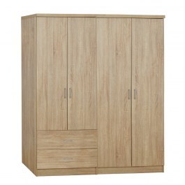 Ντουλάπες HM11351.02 (Σετ 2τμχ) Τετράφυλλη 160x42x181cm Sonoma SONOMA
