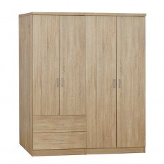 Wardrobes HM11351.02 (Set Of 2 Pcs) Four-Door 160x42x181cm Sonoma