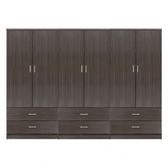 Ντουλάπα Reina HM21060.01 Εξάφυλλη 240x42x181cm Zebrano