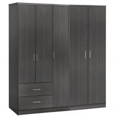 Ντουλάπα Caesar HM21234.01 Πεντάφυλλη 150x42.5x181cm Zebrano