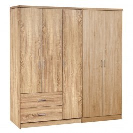 Ντουλάπα Caesar HM21234.02 Πεντάφυλλη 150x42.5x181cm Sonoma SONOMA