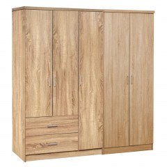 Ντουλάπα Caesar HM21234.02 Πεντάφυλλη 150x42.5x181cm Sonoma