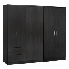 Ντουλάπα Blakely HM21235.01 Εξάφυλλη 201x43x181cm Zebrano