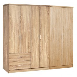 Ντουλάπα Blakely HM21235.02 Εξάφυλλη 201x43x181cm Sonoma SONOMA
