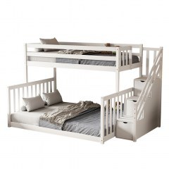 Beamer Children’s Bunk Bed HM711.03 235x140x145cm Montessori Type (For Mattress 90-140x190cm) White