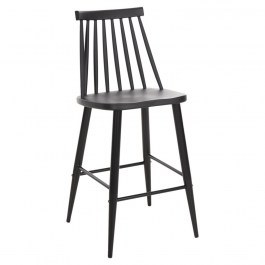 Σκαμπό Μπαρ Μεσαίου Ύψους Vanessa HM9300.12 45,5x46x97cm Black BLACK