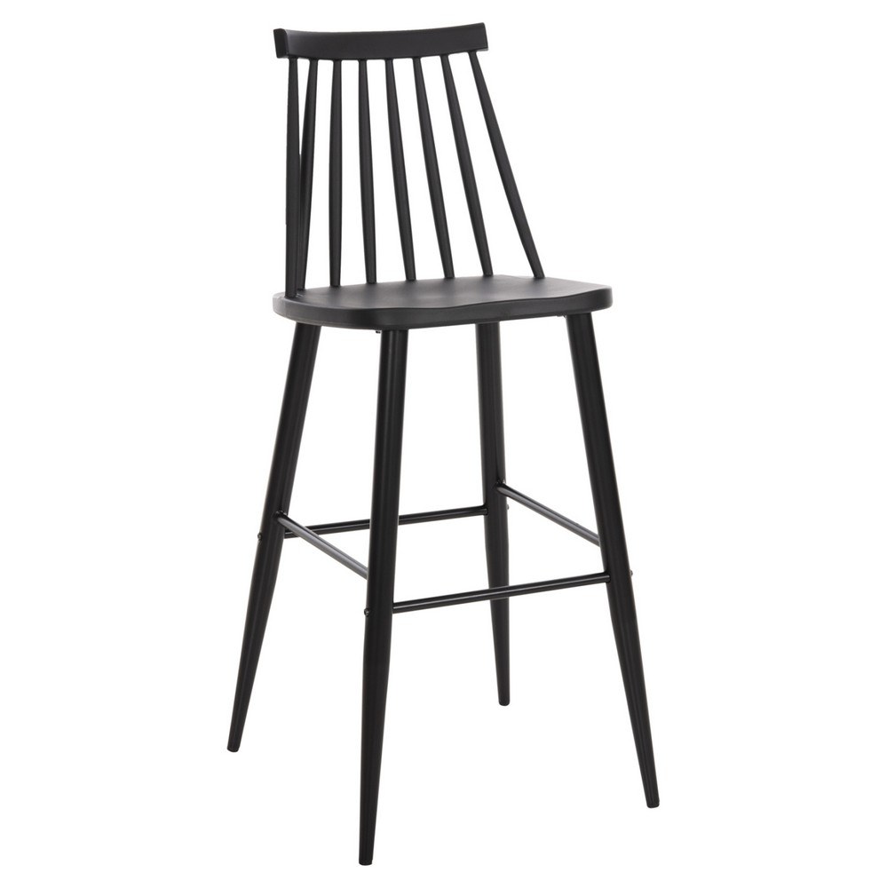 Σκαμπό Μπαρ Ψηλό Vanessa HM8459.12 47x48,5x107cm Black