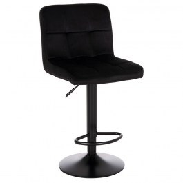 Diana Swivel Bar Stool HM202.44 Faux Leather 44x52x109cm Black BLACK