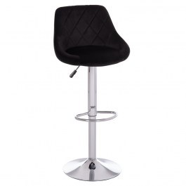 Rose Bar Stool HM204.44 48x45x105cm Black BLACK