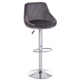 Rose Bar Stool HM204.41 48x45x105cm Grey GREY