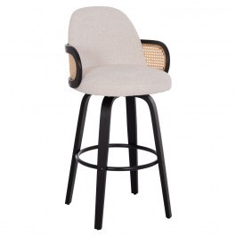 Becker Swivel Bar Stool HM18251.02 50x52x100cm Ecru ECRU