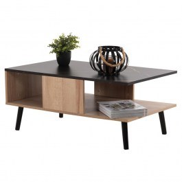 Τραπεζάκι Σαλονιού Gunnez HM9036.22 Με Ράφι 90x54x38,5cm Oak Marble Effect OAK