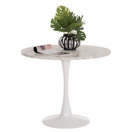 Τραπέζι Τραπεζαρίας Rollo HM9421.11 Στρογγυλό 90x74cm White WHITE