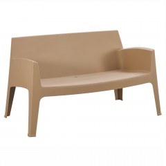 Sleek Sofa HM6366.03 Two-Seater 133x68x73cm Cappuccino