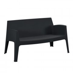 Sleek Sofa HM6366.02 Two-Seater 133x68x73cm Black