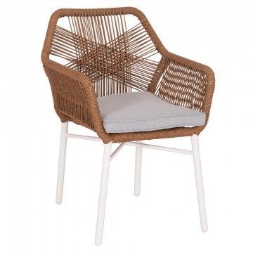 Πολυθρόνα Topin HM6048.11 59x63x81cm Beige-White
