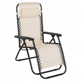 Relax Companion Recliner HM5095.12 67x145x110cm Beige-Black BEIGE-BLACK