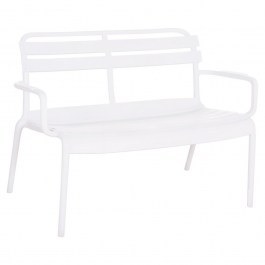 Παγκάκι Πολυπροπυλένιου Korner HM6332.01 Διθέσιο 113x65x76cm White WHITE