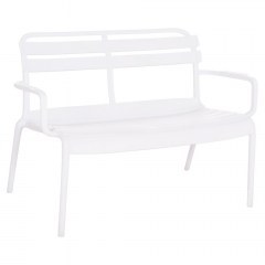 Παγκάκι Πολυπροπυλένιου Korner HM6332.01 Διθέσιο 113x65x76cm White