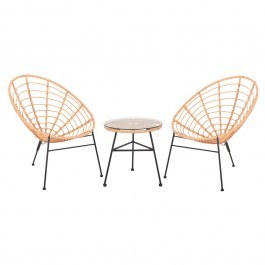 Σαλόνι Allegra (Σετ 3τμχ) HM21047.11 Beige-Black BEIGE-BLACK