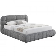 Bed Molen HM730.01 With Storage Space 188x235x105cm For Mattress 160x200cm Grey