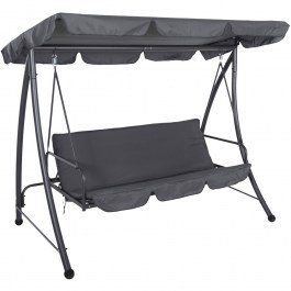 Three-Seater Garden Swing-Bed Likid HM5980.01 194x119x210cm Grey GREY