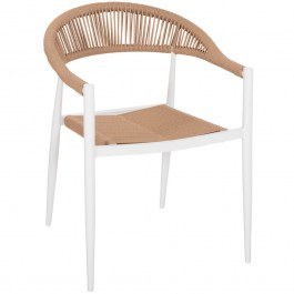 Armchair Gret HM5854.01 56x55,5x78cm White-Beige WHITE-BEIGE