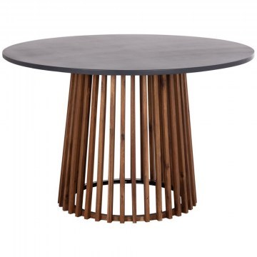 Τραπέζι Κήπου Cristobal HM6235 Φ120x77cm Natural-Grey