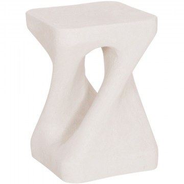 Stool Santorini HM18337 30x30x45cm Off White