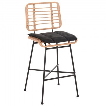 Σκαμπό Μπαρ Allegra HM5709.11 46x46x99cm Beige-Black