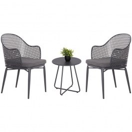 Garden Dining Set Orego (Set 3Pcs) HM21107.01 D45x50cm Dark Grey DARK GREY
